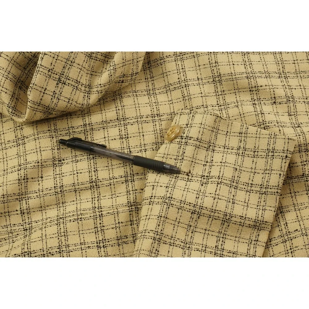Vintage 1950s Louis Roth Atomic Fleck Check Tweed Gold Button‎ Sport Coat 39R